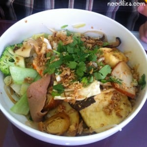 Vegetarian Vietnamese hu tieu