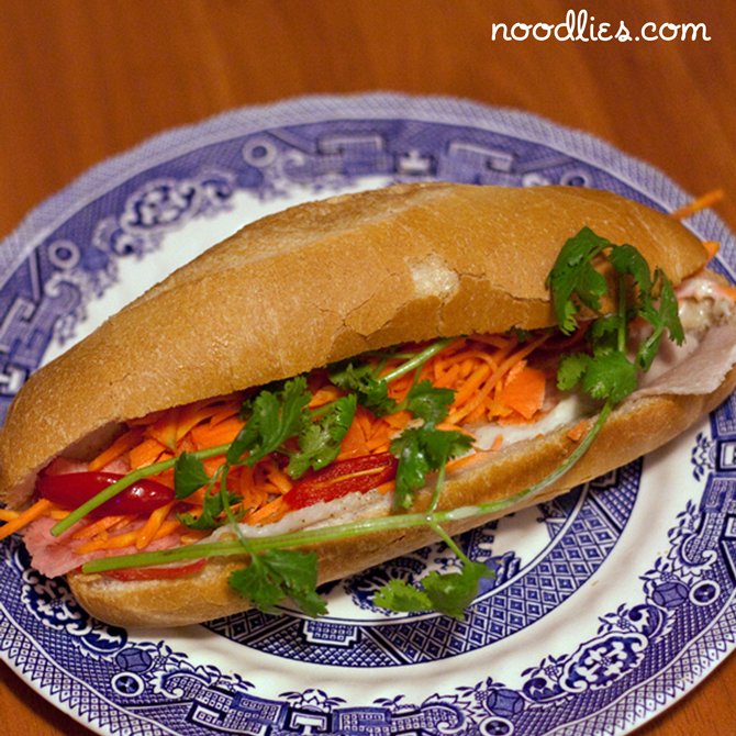 Vietnamese pork roll banh mi thit