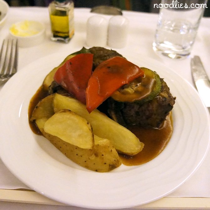 emirates business class lamb chop