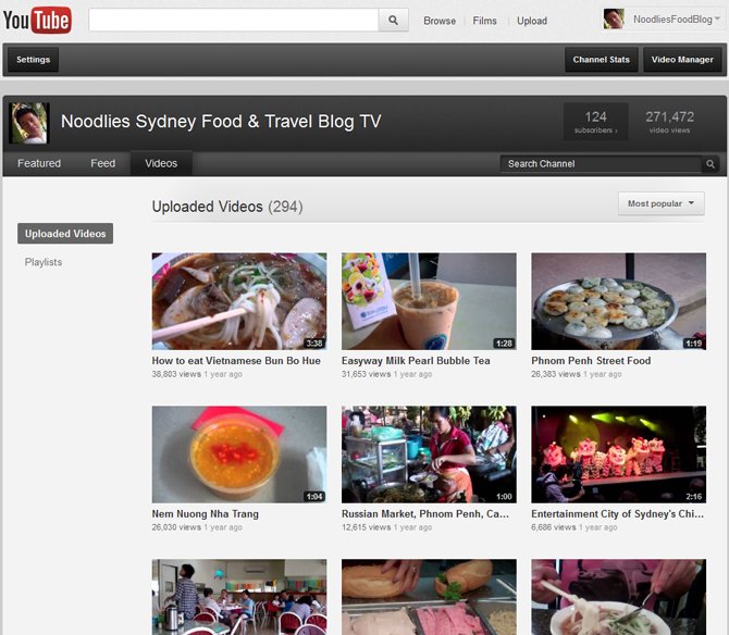 Noodlies food and travel TV and other milestones