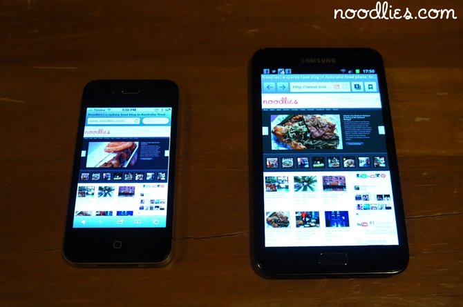 samsung galaxy note vs apple iphone