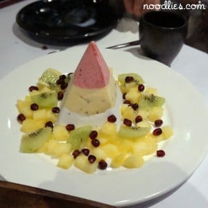 frozen fruit pyramid