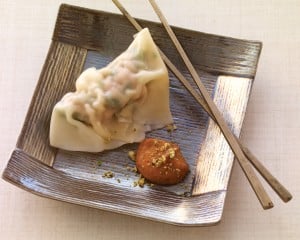 Chilled Chinese Dumplings with Creamy Dukkah Sauce