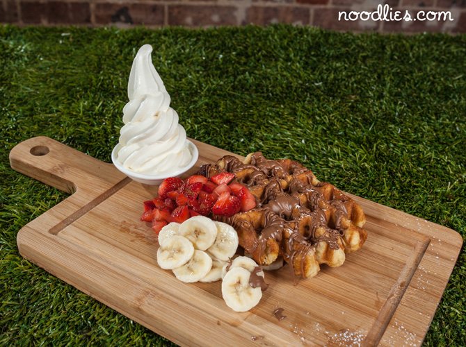 mooberry chocolate waffles