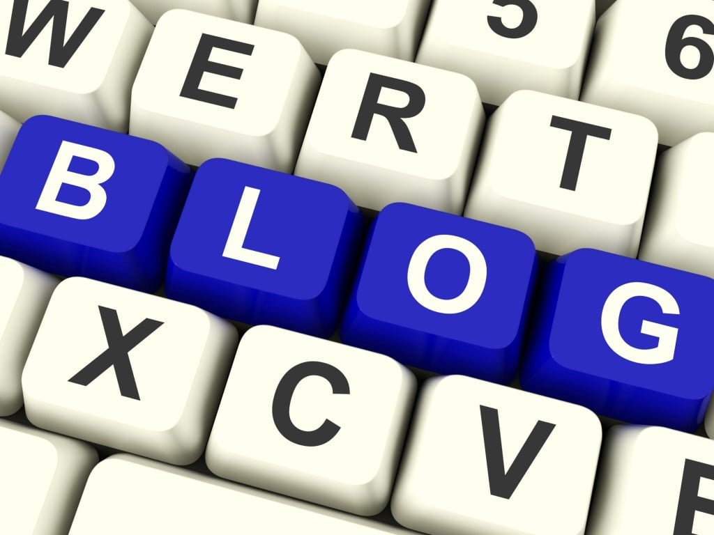 Blog Computer Keys In Blue For Blogger Website