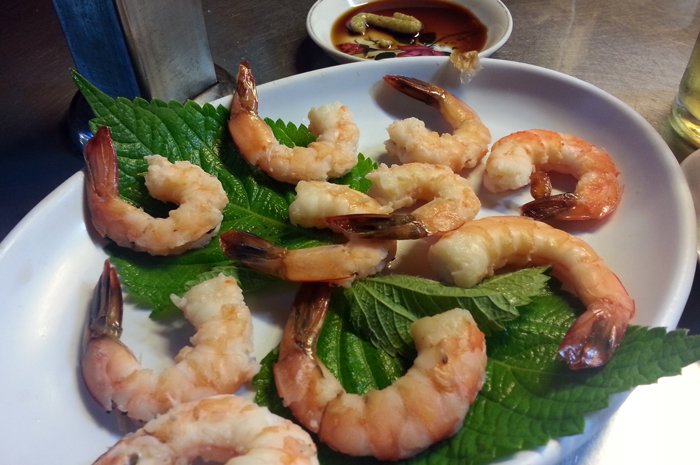 street food busan prawns