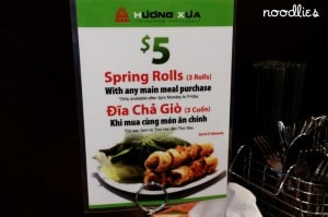 huong xua spring rolls