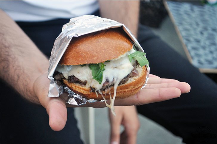 mister gee burger truck truffle burger