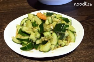 New Shanghai Ashfield Chopped Cucumber tossed with fresh garlic